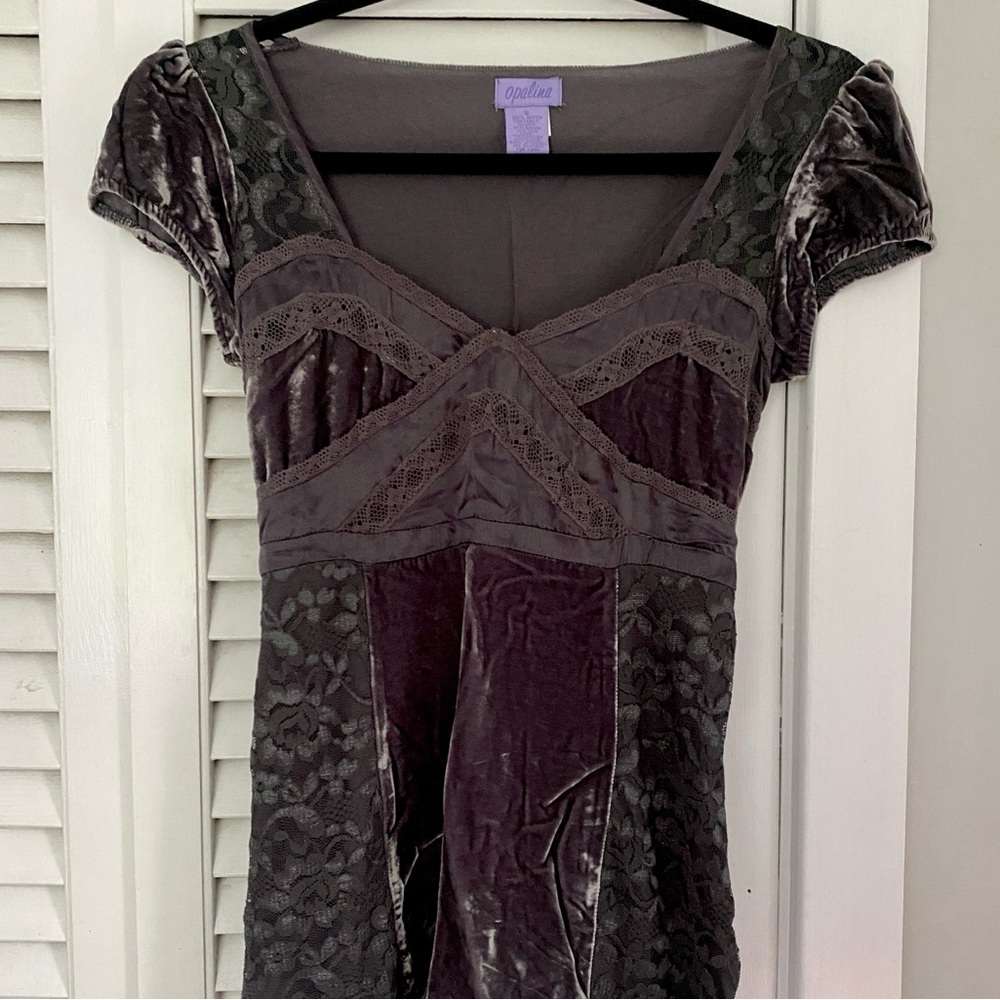 Women’s Velvet and Lace Top